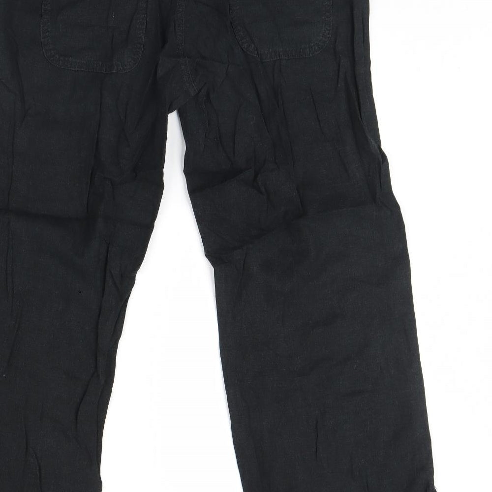 m&s Womens Black   Trousers  Size 14 L28 in