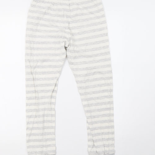 F&F Girls White Striped   Pyjama Pants Size 10-11 Years