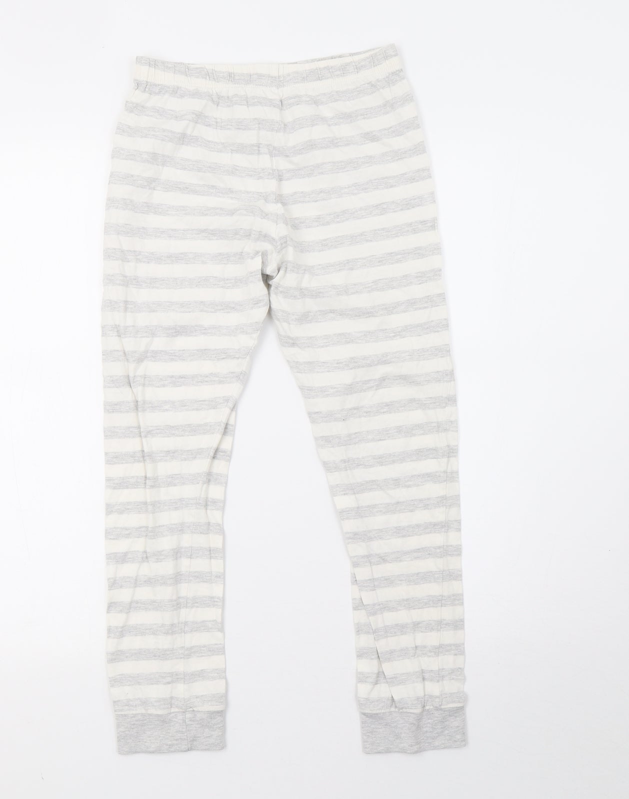 F&F Girls White Striped   Pyjama Pants Size 10-11 Years