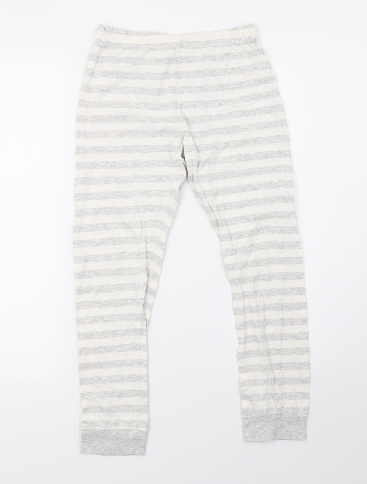 F&F Girls White Striped   Pyjama Pants Size 10-11 Years