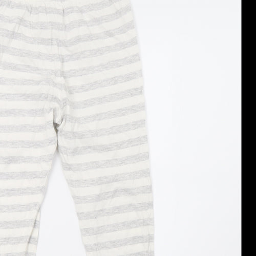 F&F Girls White Striped   Pyjama Pants Size 10-11 Years