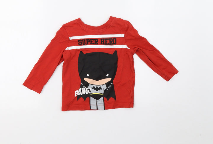George Boys Red Pyjama Top Size 24 Months