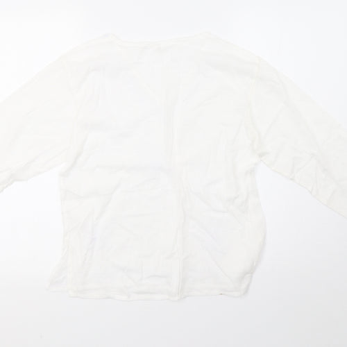 Preworn Womens White   Basic Blouse Size M