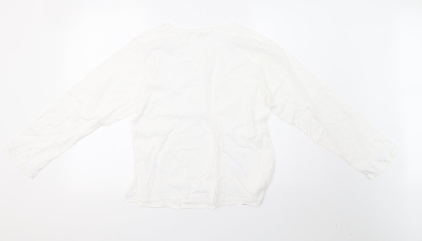 Preworn Womens White   Basic Blouse Size M