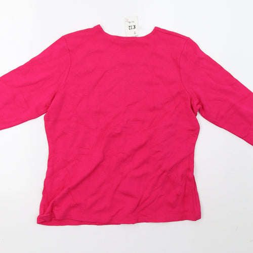 cmd Womens Pink   Pullover Sweatshirt Size XL