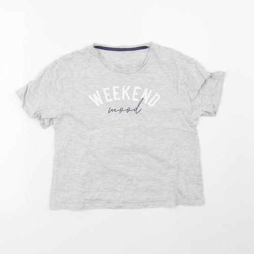 George Boys Grey   Basic T-Shirt Size 10-11 Years