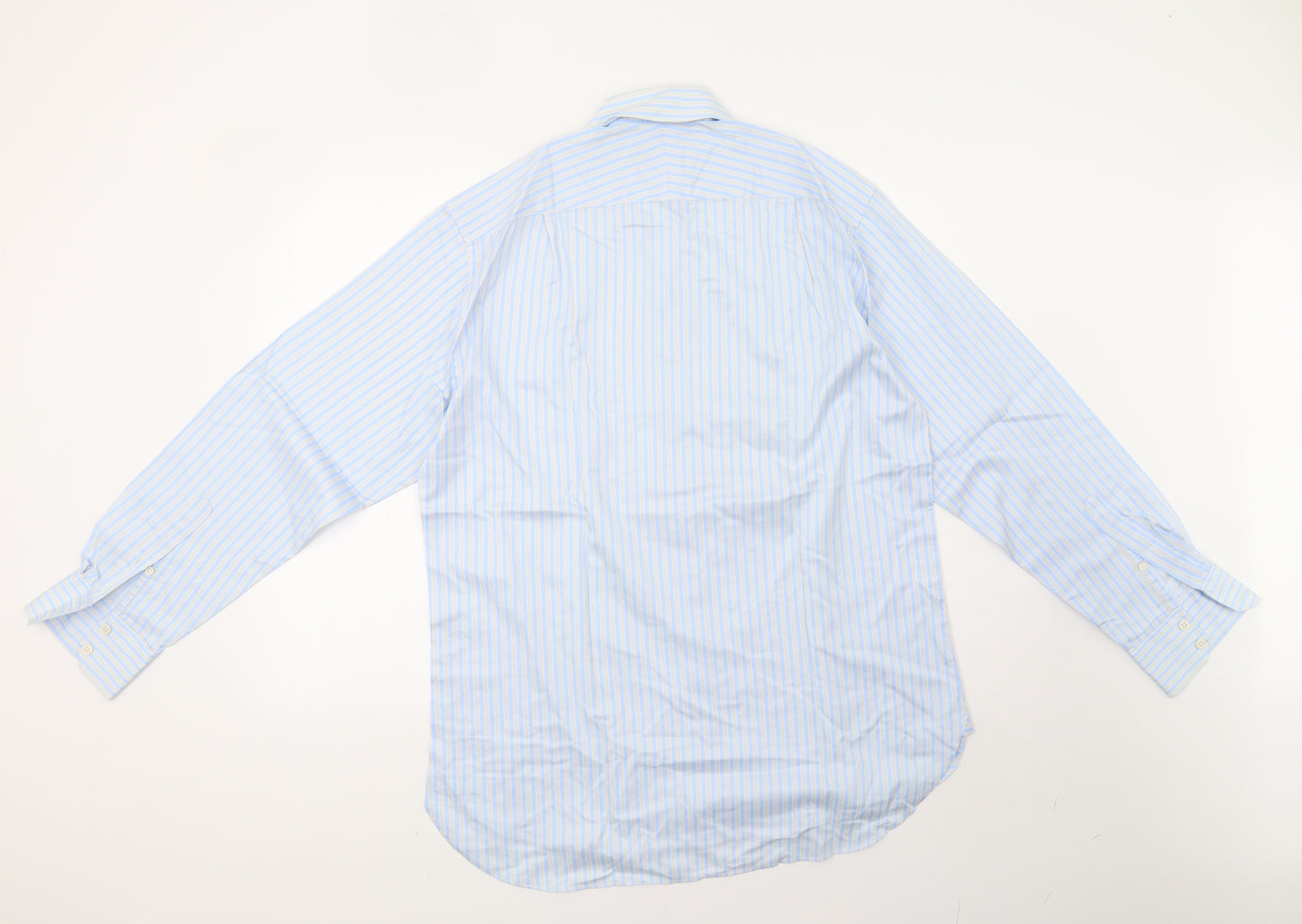 Marks and Spencer Mens Grey Striped   Button-Up Size L