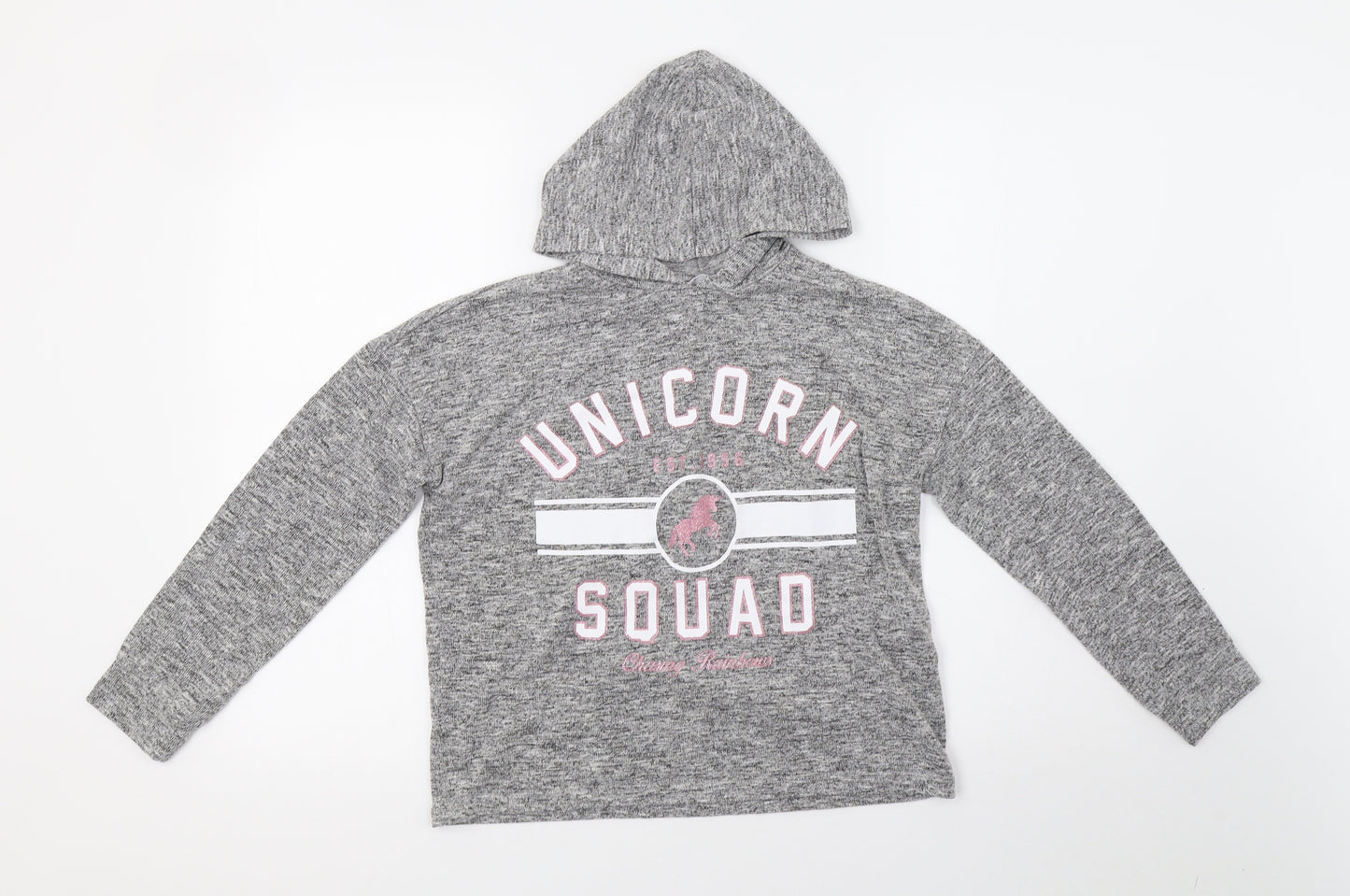 Matalan Girls Grey   Pullover Hoodie Size 11 Years