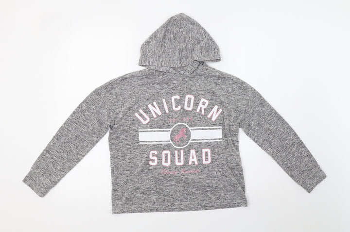 Matalan Girls Grey   Pullover Hoodie Size 11 Years