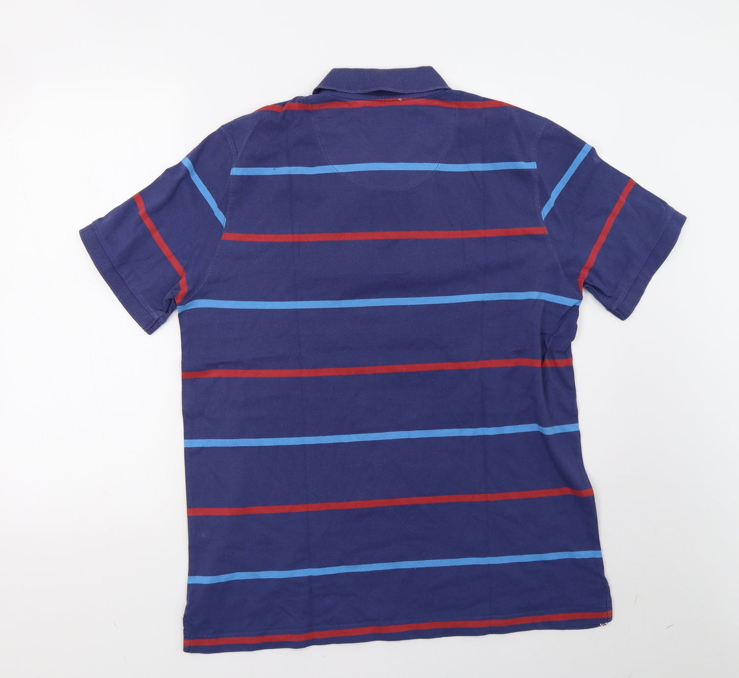 Joseph Turner Mens Blue Striped   Polo Size L