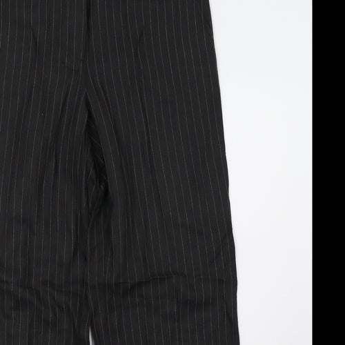 NEXT Womens Black Striped  Trousers  Size 14 L32 in