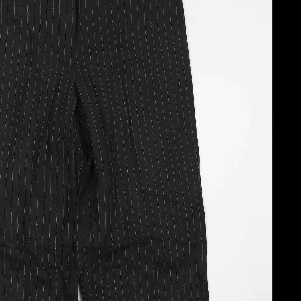NEXT Womens Black Striped  Trousers  Size 14 L32 in