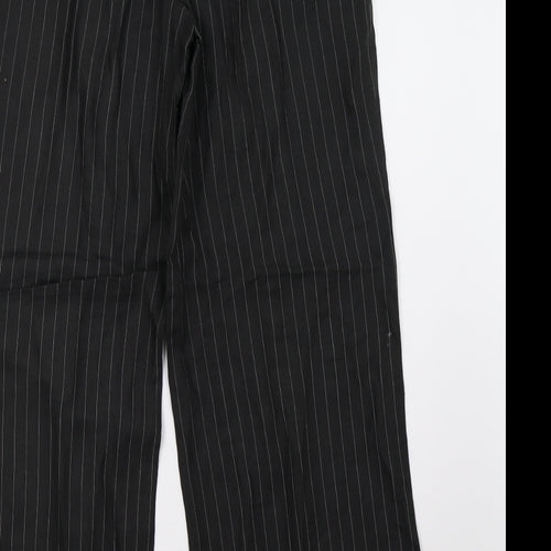 NEXT Womens Black Striped  Trousers  Size 14 L32 in
