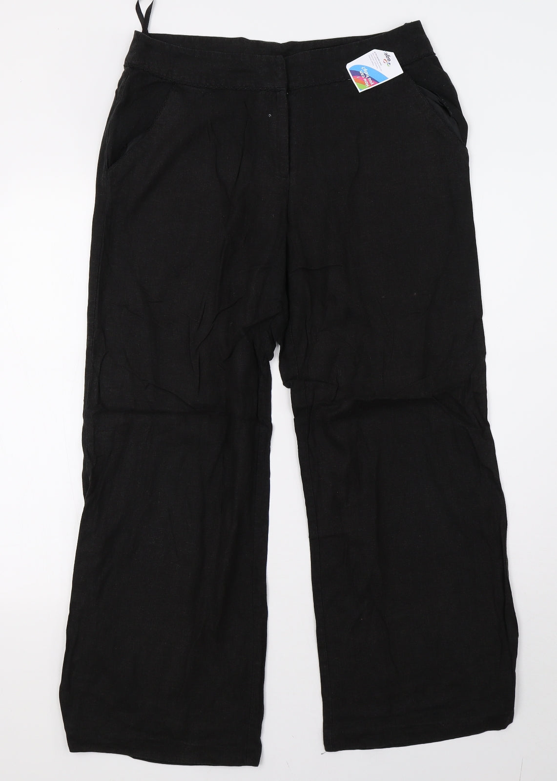 M&Co Womens Black   Trousers  Size 14 L29 in