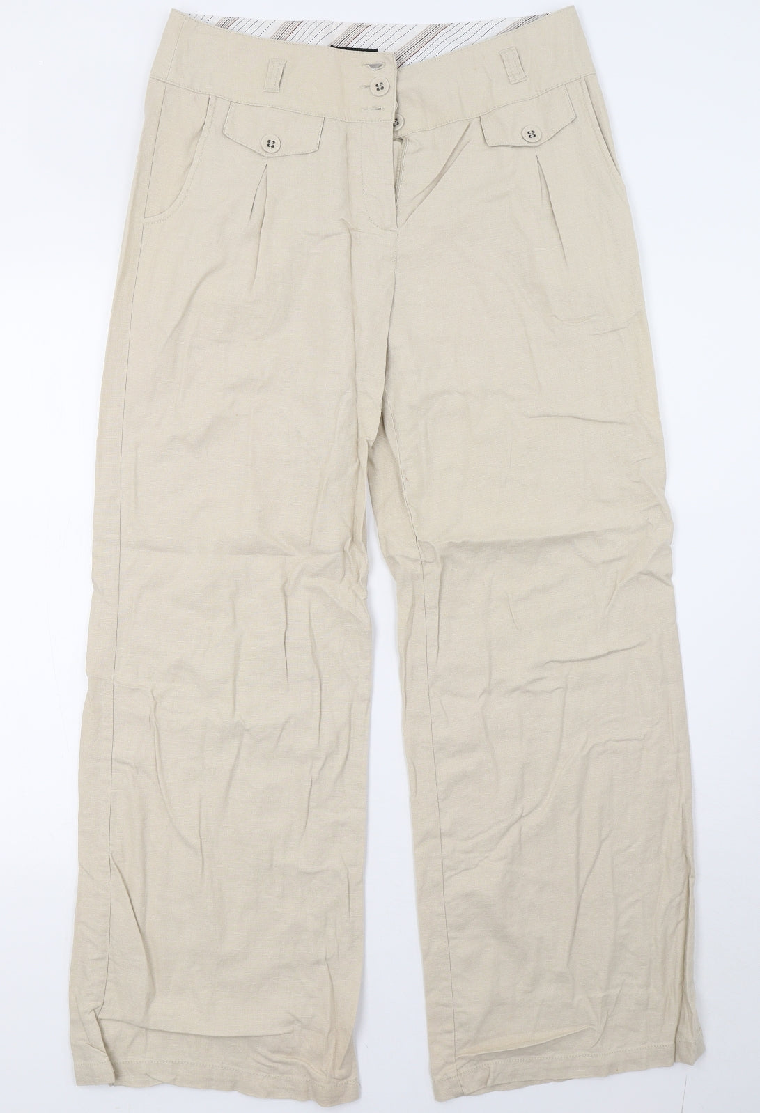 NEXT Womens Beige   Trousers  Size 10 L32 in