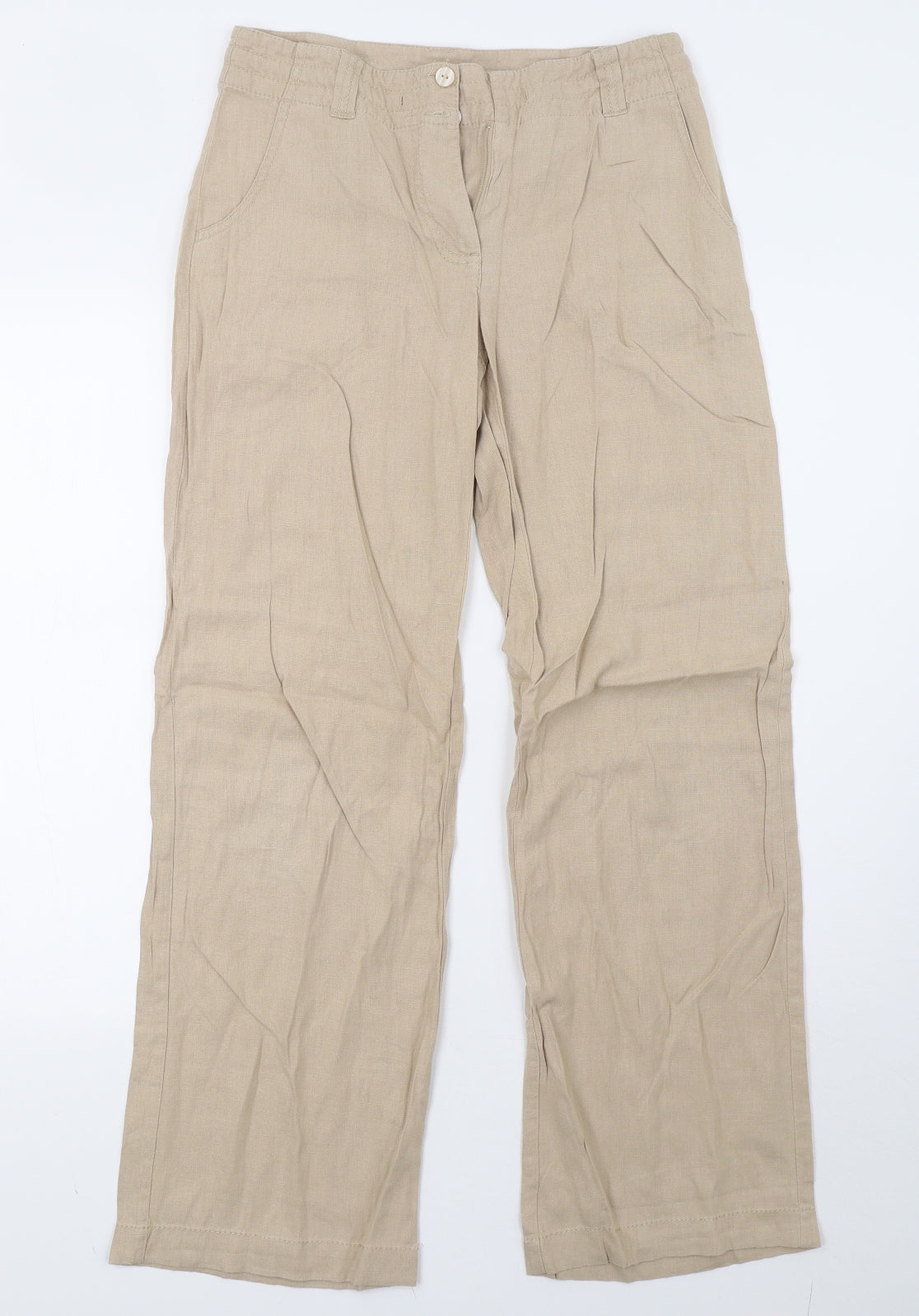 NEXT Womens Beige   Trousers  Size 8 L31 in