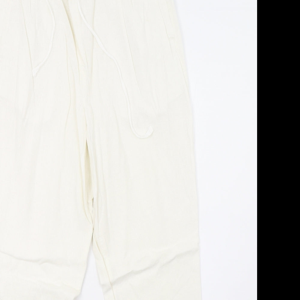 Dorothy Perkins Womens White   Trousers  Size 8 L27 in