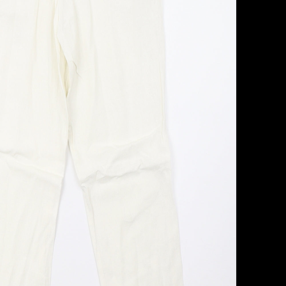 Dorothy Perkins Womens White   Trousers  Size 8 L27 in