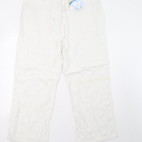 sainsburys Womens White   Trousers  Size 20 L30 in