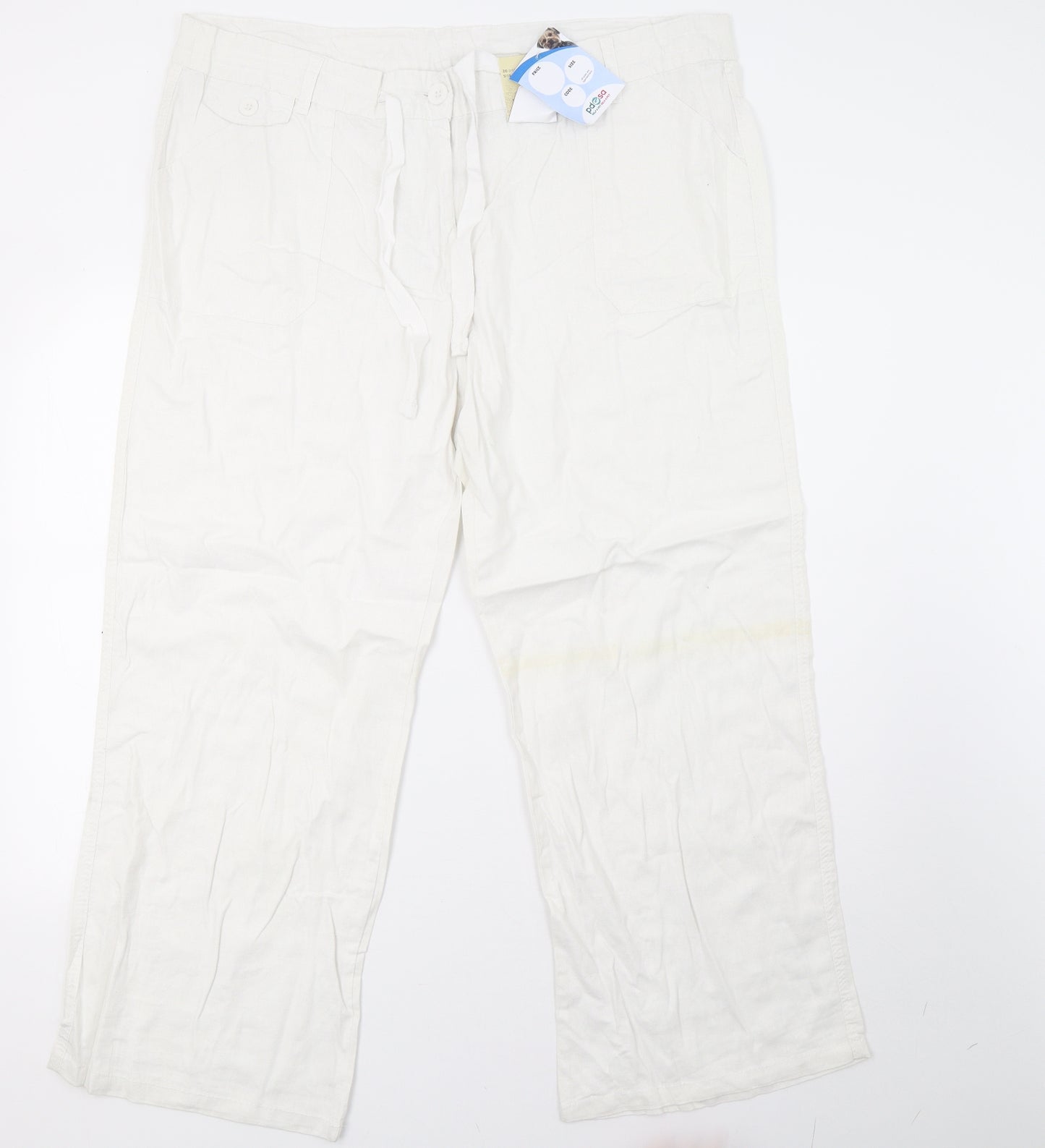 sainsburys Womens White   Trousers  Size 20 L30 in