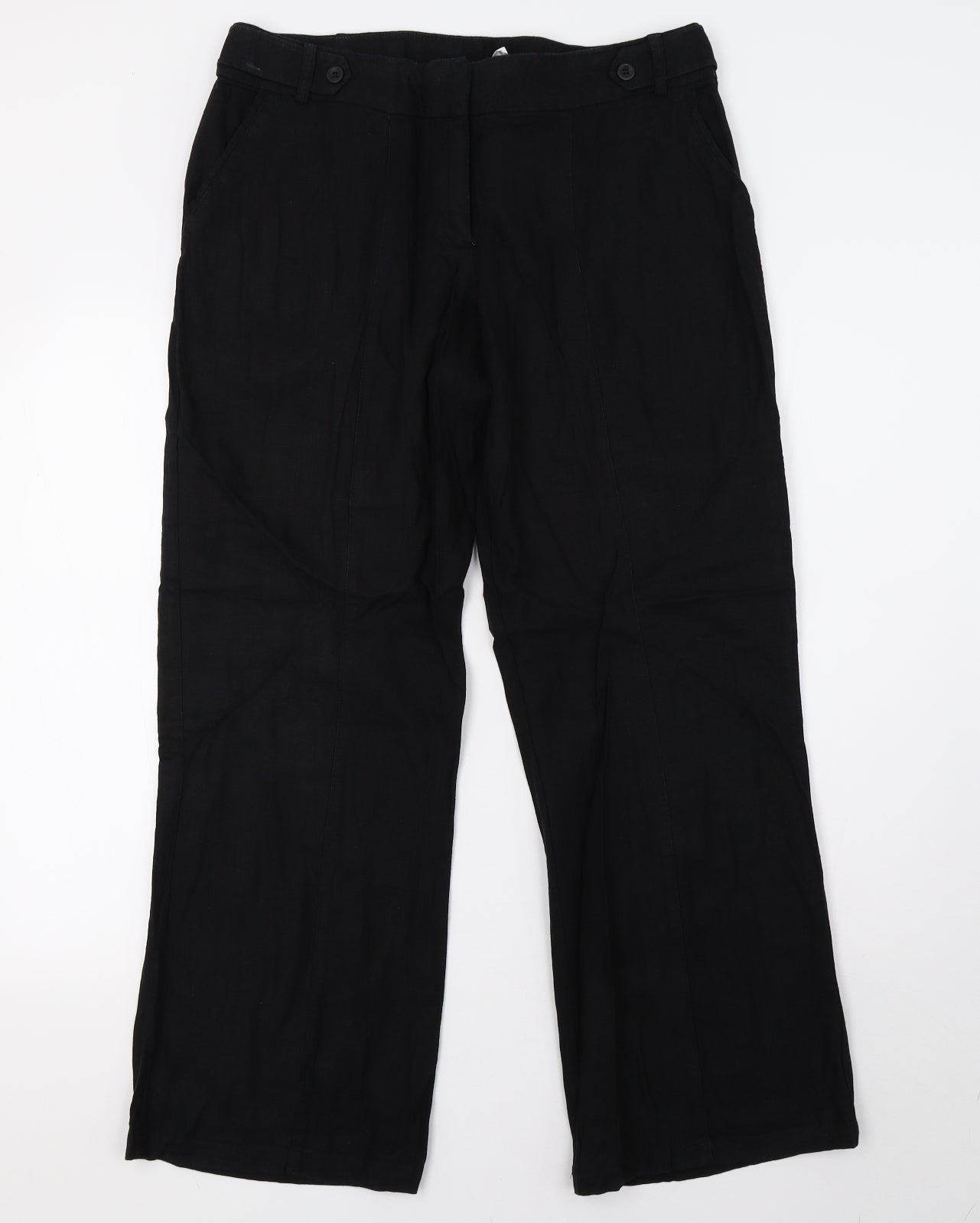 F&F Womens Black   Trousers  Size 12 L30 in