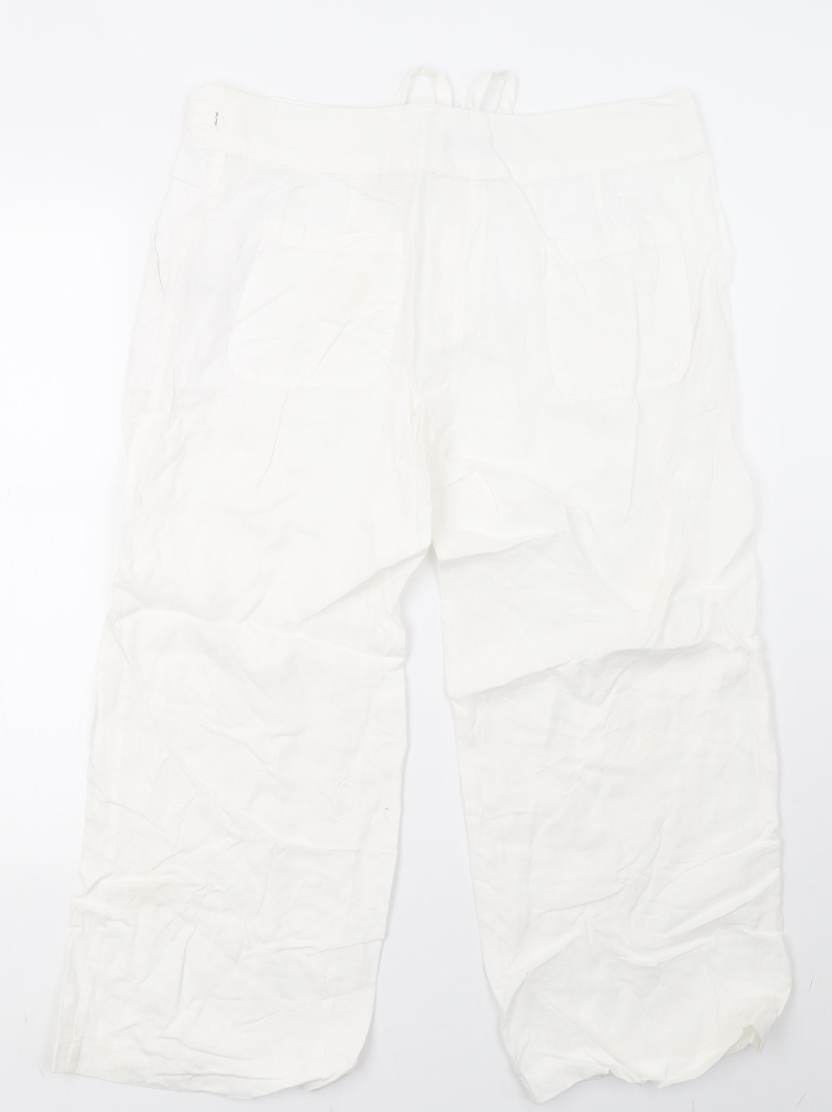 sainsburys Womens White   Trousers  Size 14 L25 in