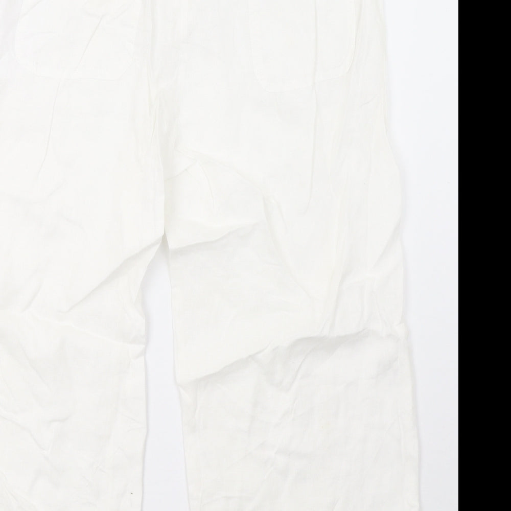 sainsburys Womens White   Trousers  Size 14 L25 in