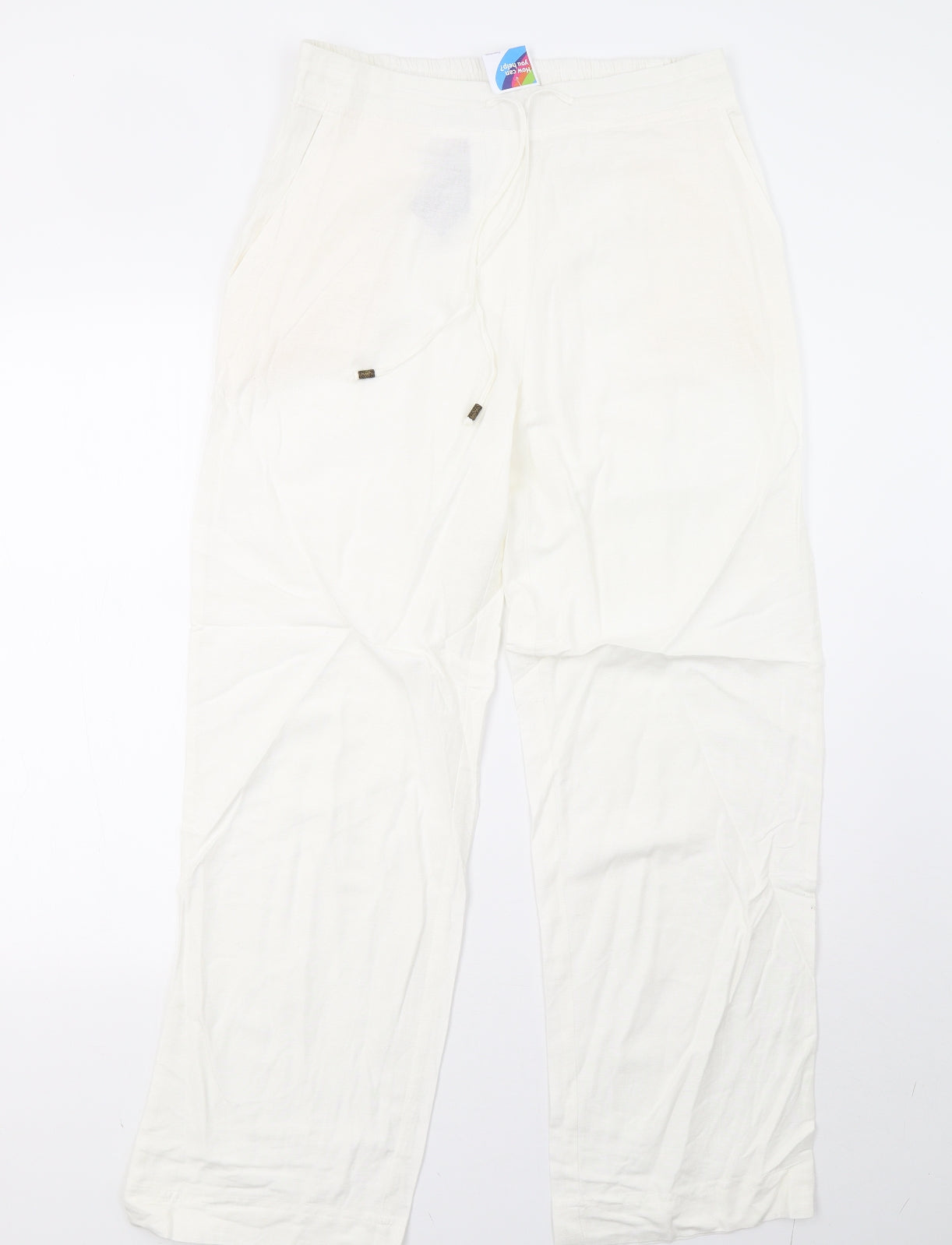 marisota Womens White   Trousers  Size 12 L32 in