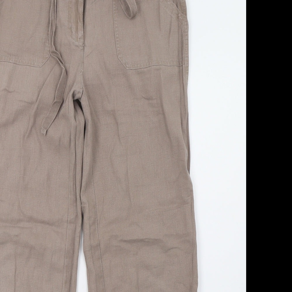 Debenhams Womens Brown   Trousers  Size 10 L29 in