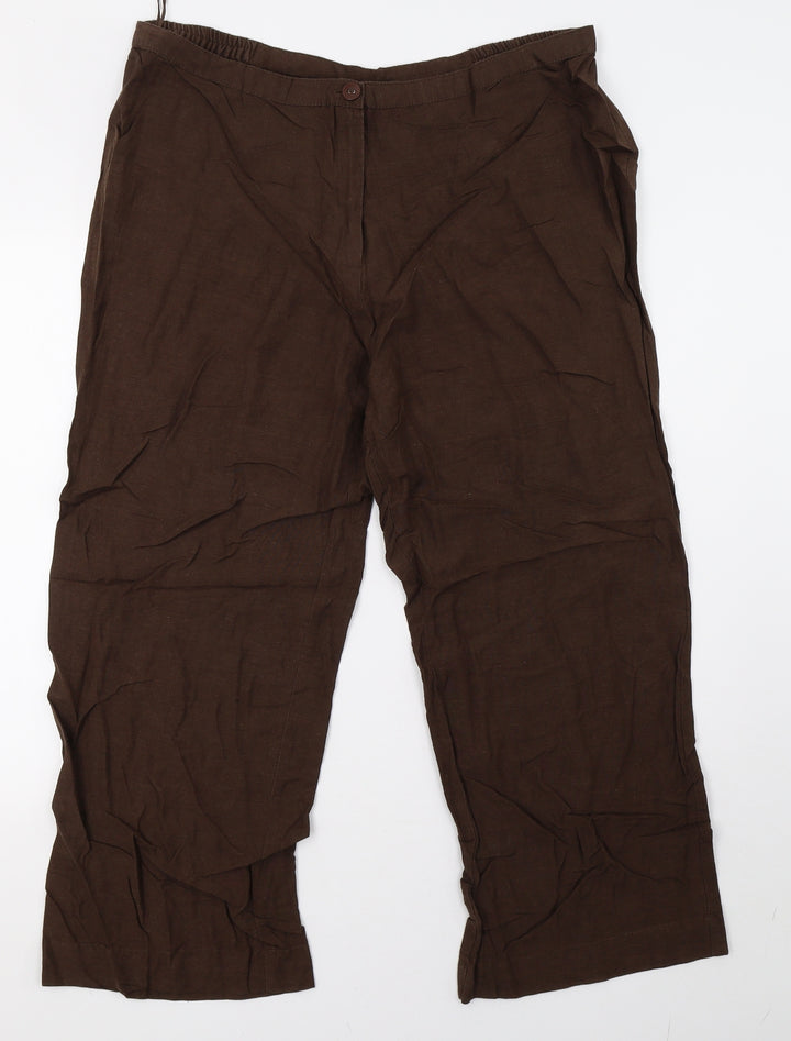 Joanna Hope Womens Brown Trousers Size 20 L26 in