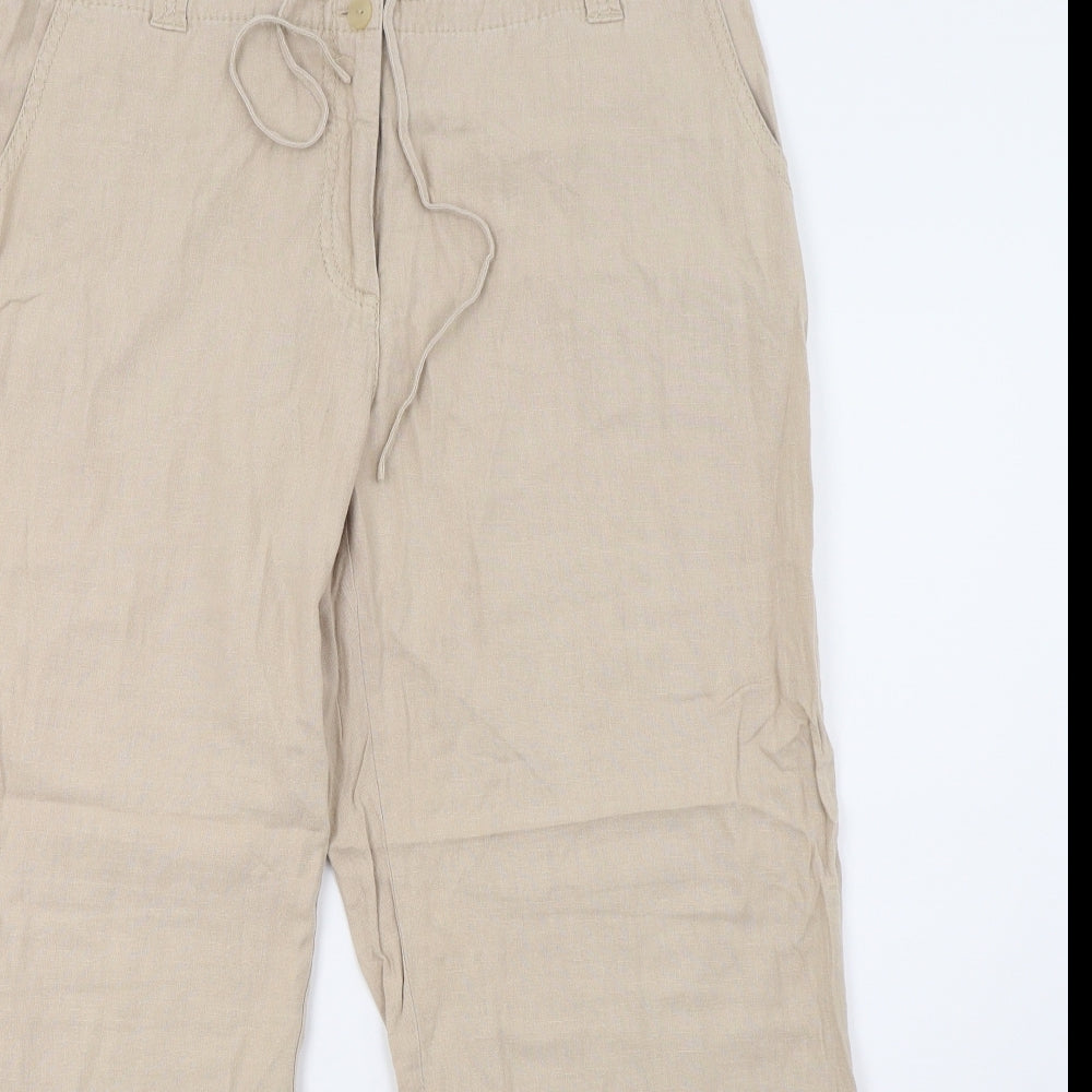 NEXT Womens Beige   Trousers  Size 14 L27 in