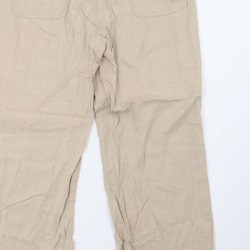NEXT Womens Beige   Trousers  Size 14 L27 in