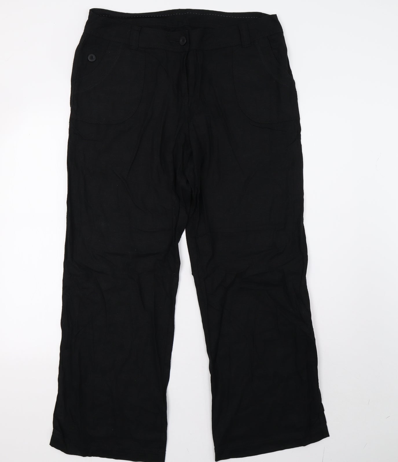 Marks and Spencer Womens Black   Trousers  Size 16 L30 in