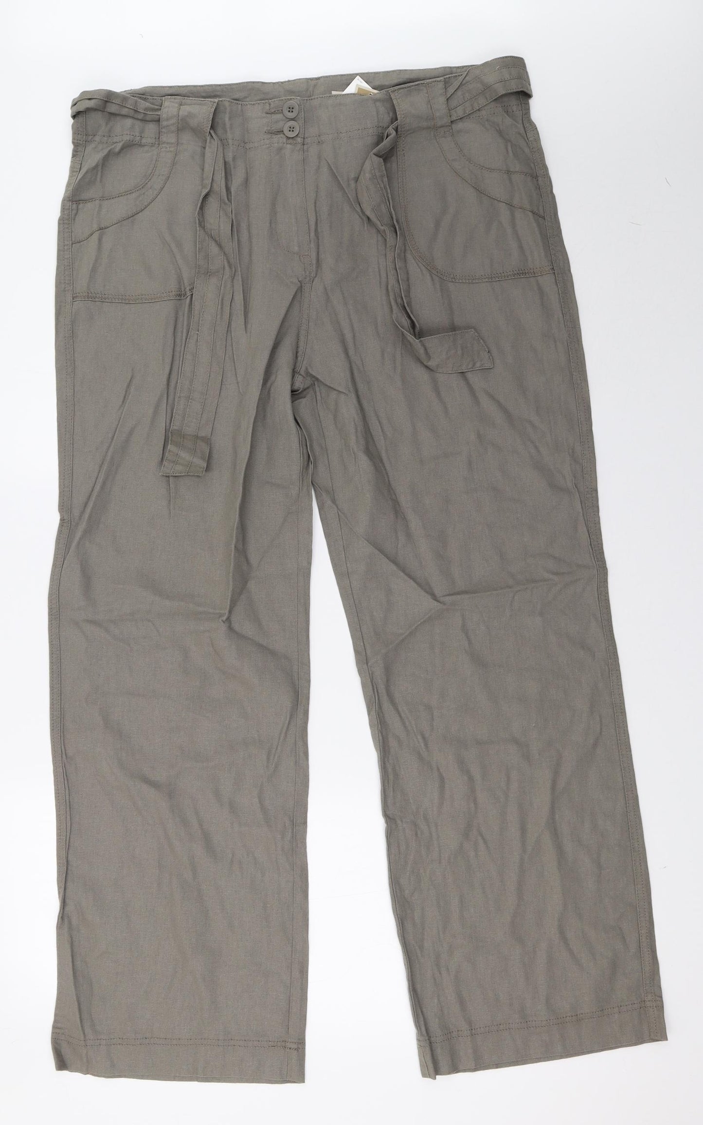 Marks and Spencer Womens Green   Trousers  Size 18 L32 in