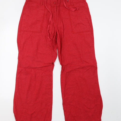 NEXT Womens Red   Trousers  Size 16 L32 in