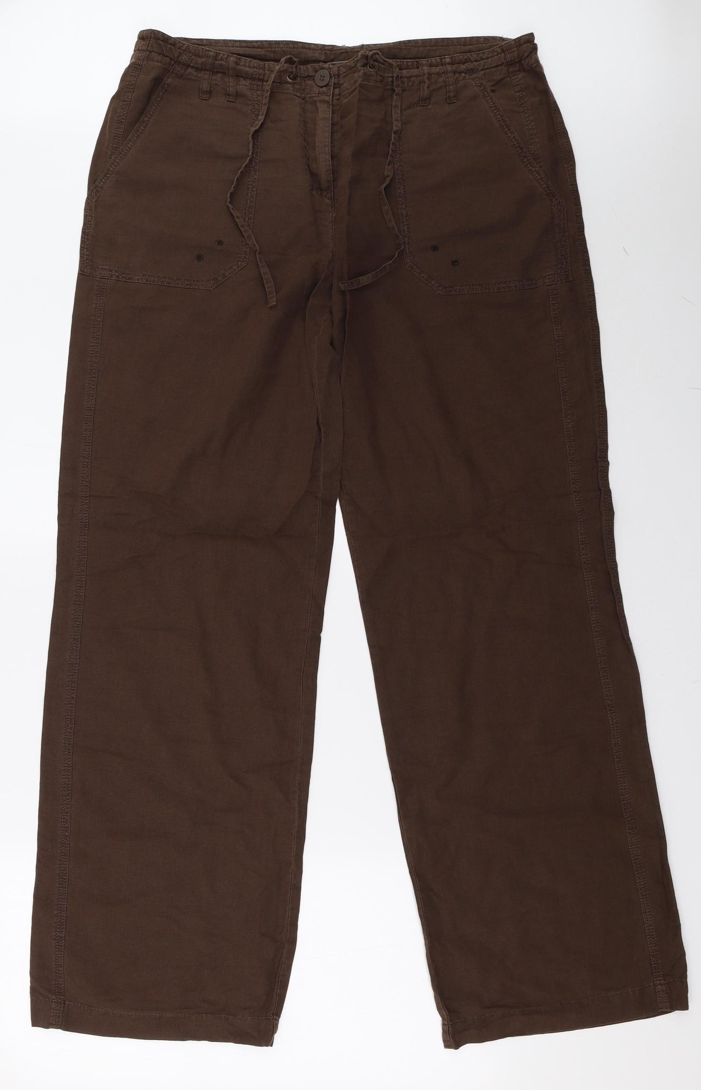 South Womens Brown   Trousers  Size 16 L34 in