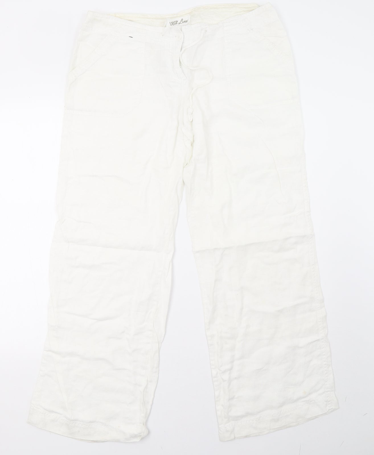 Priamrk Womens White   Trousers  Size 12 L31 in