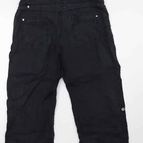 Marks and Spencer Womens Black   Cropped Trousers Size 12 L23 in