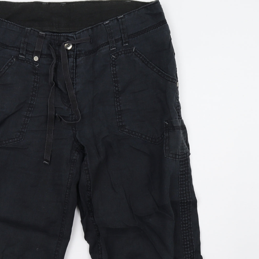 Marks and Spencer Womens Black   Cropped Trousers Size 12 L23 in