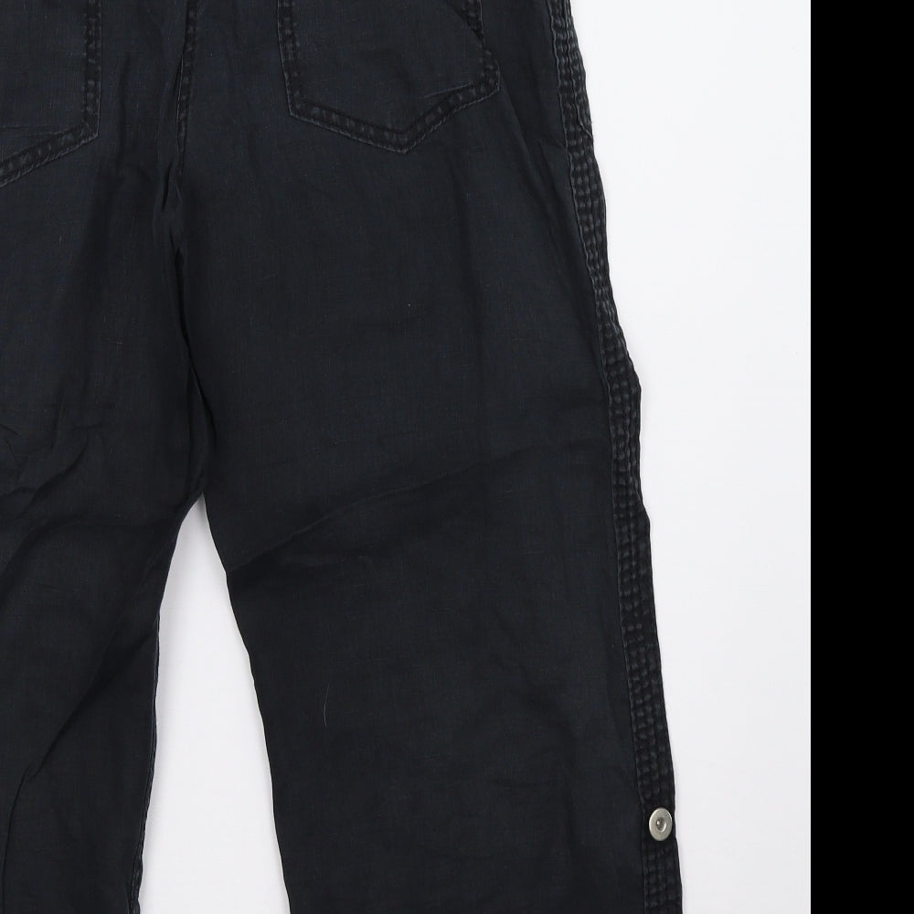 Marks and Spencer Womens Black   Cropped Trousers Size 12 L23 in