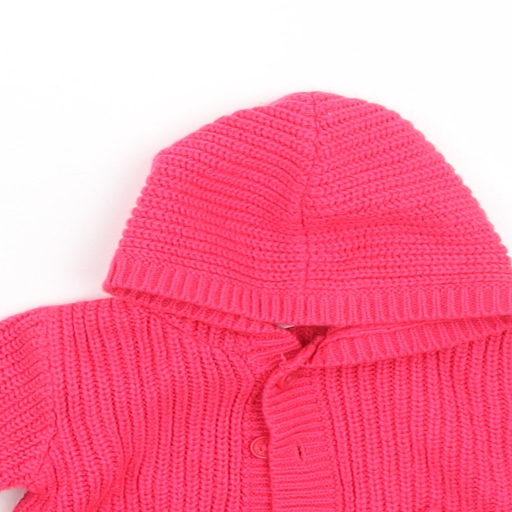 Bluezoo Girls Pink   Cardigan Jumper Size 0-3 Months