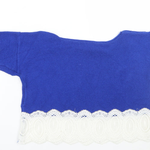 Preworn Womens Blue   Cropped Polo Size M