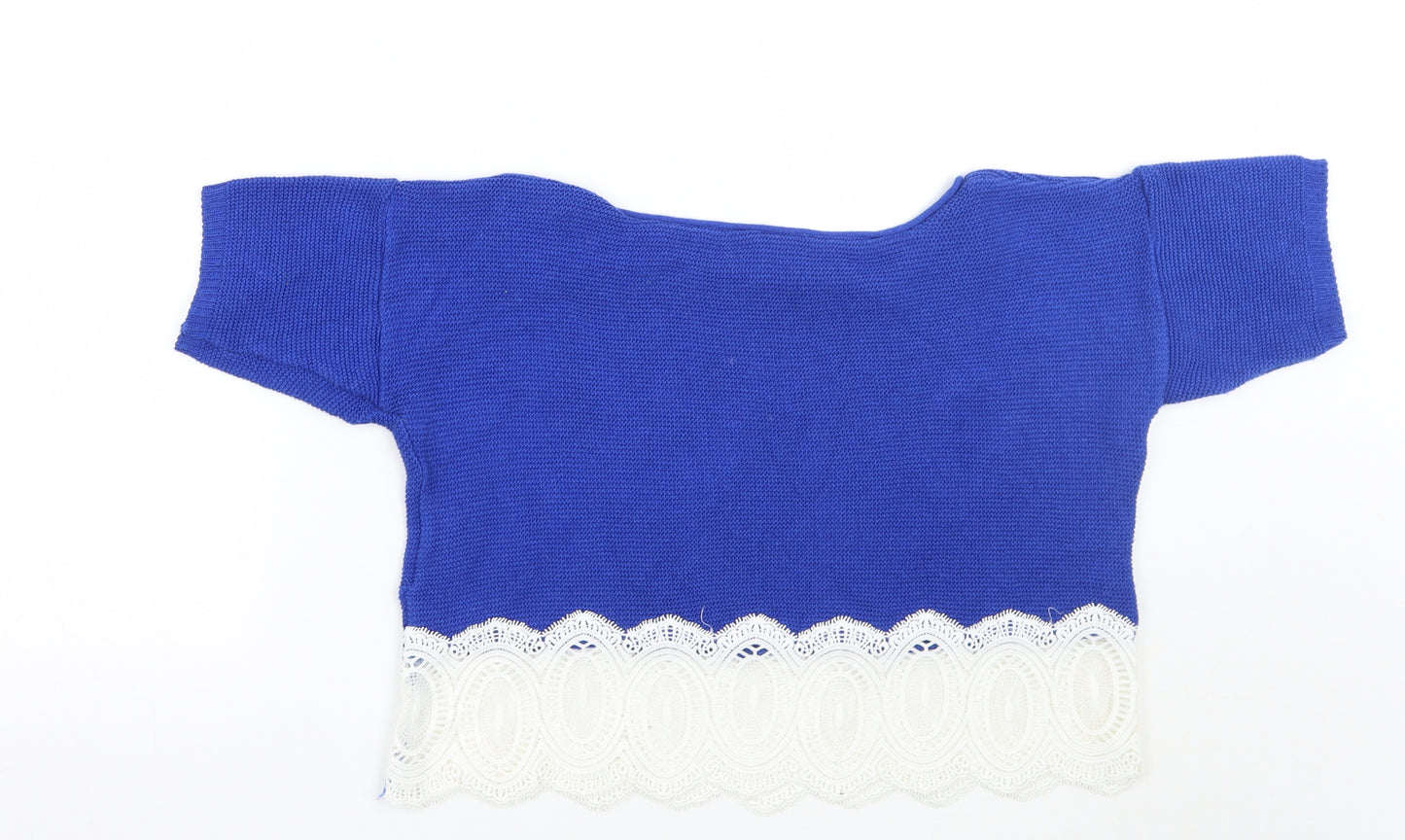 Preworn Womens Blue   Cropped Polo Size M