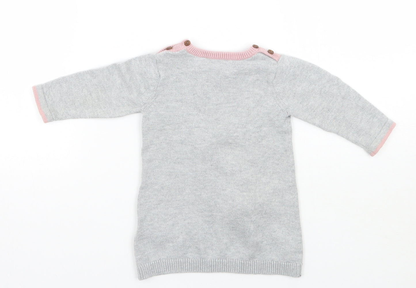 Marks and Spencer Girls Grey   Pullover Jumper Size 3-6 Months