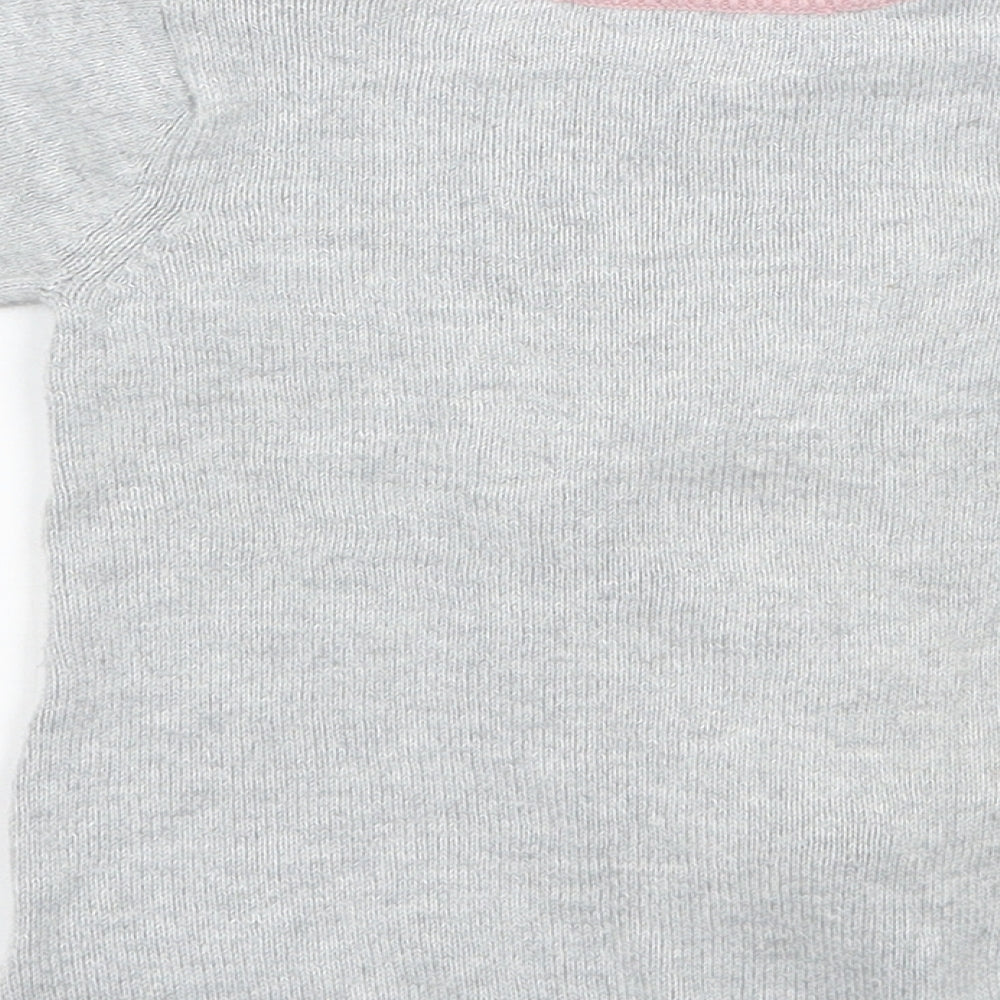 Marks and Spencer Girls Grey   Pullover Jumper Size 3-6 Months