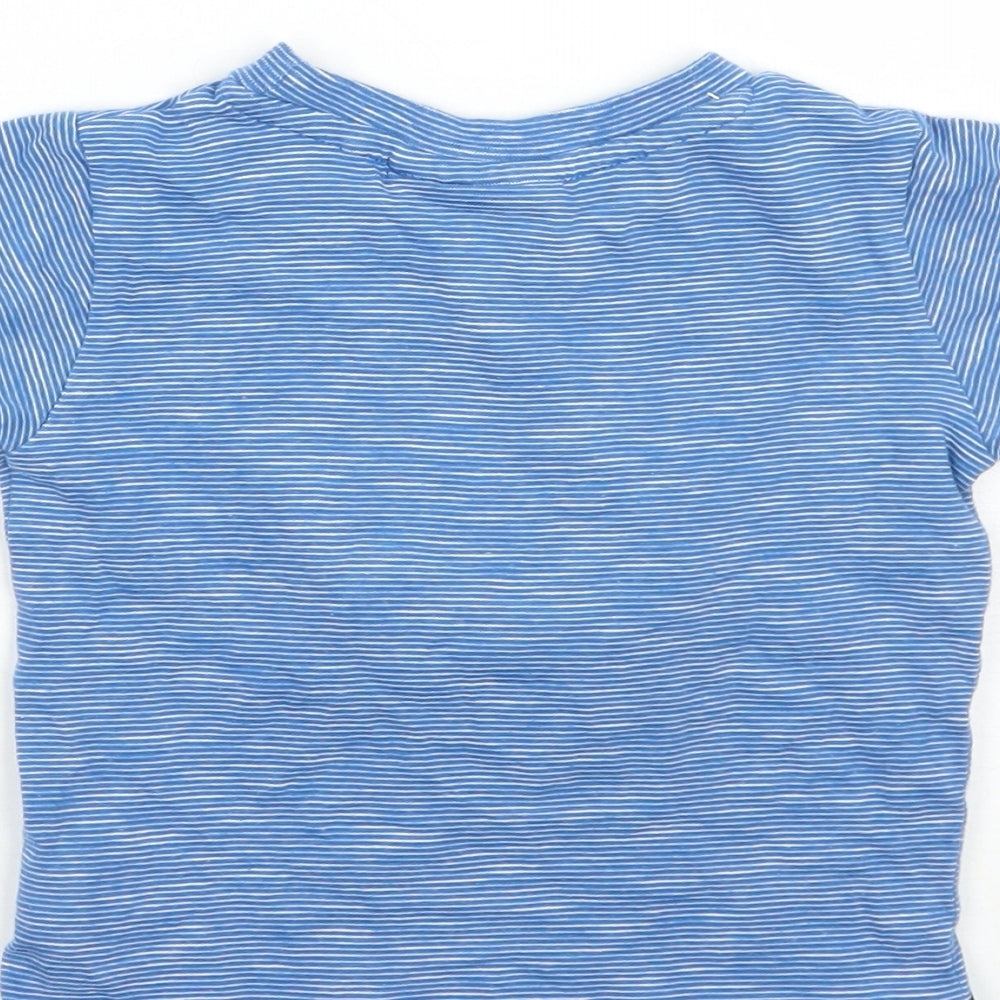 NEXT Boys Blue Striped  Basic T-Shirt Size 6-9 Months  - Sesame Street
