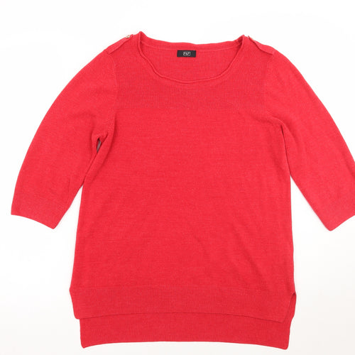 F&F Womens Red   Pullover Jumper Size 14