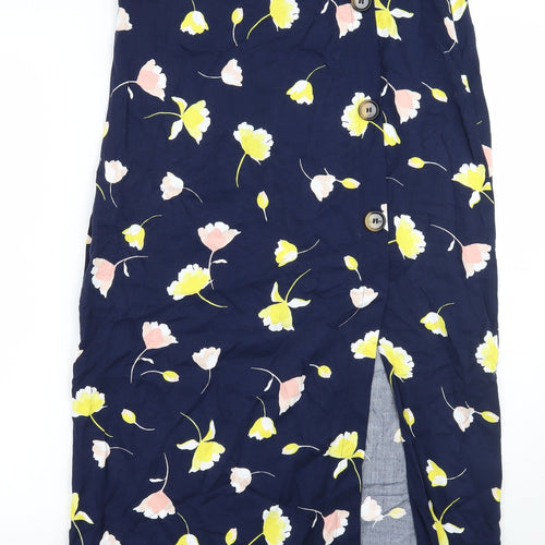 TU Womens Blue Floral  A-Line Skirt Size 12