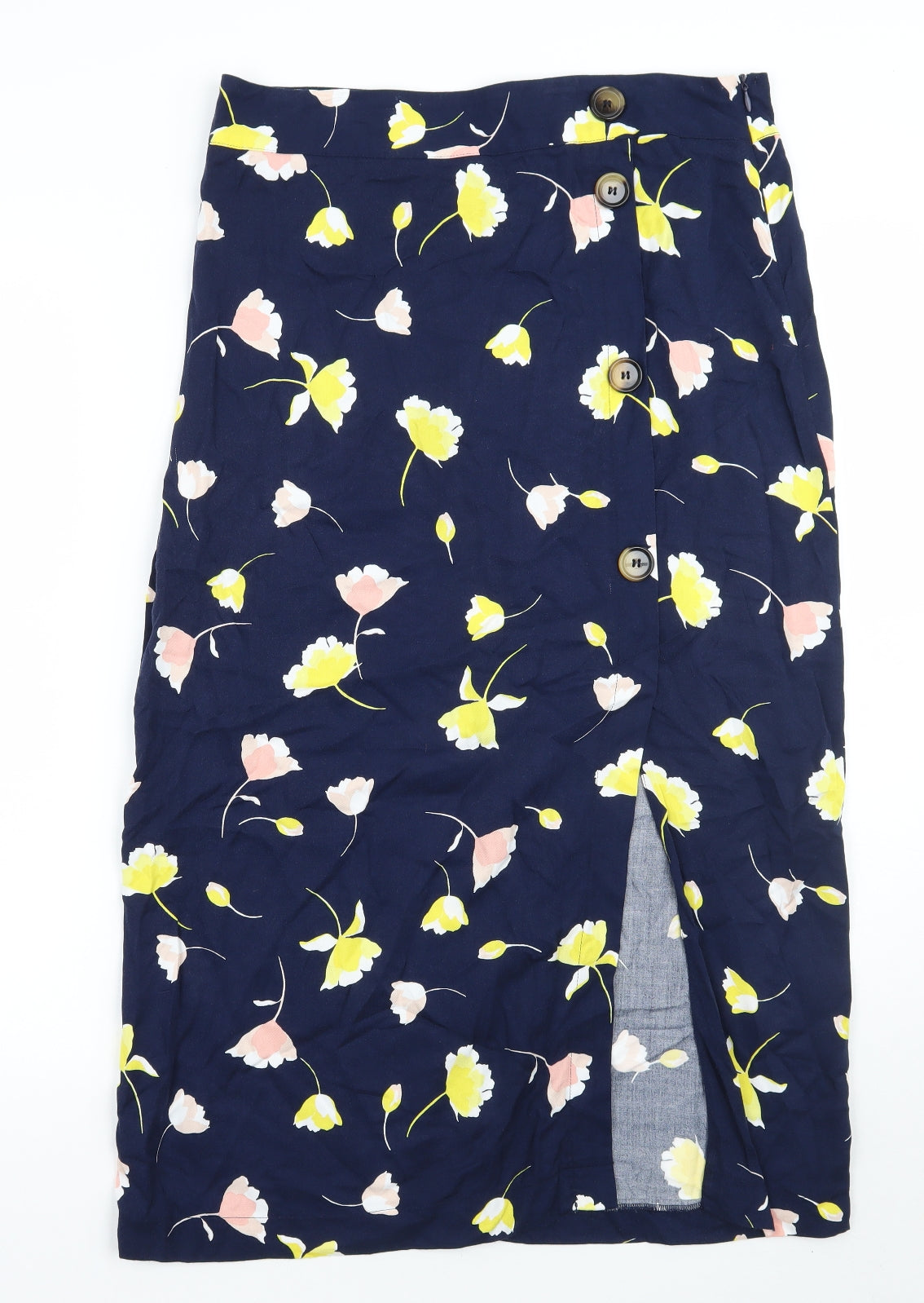 TU Womens Blue Floral  A-Line Skirt Size 12
