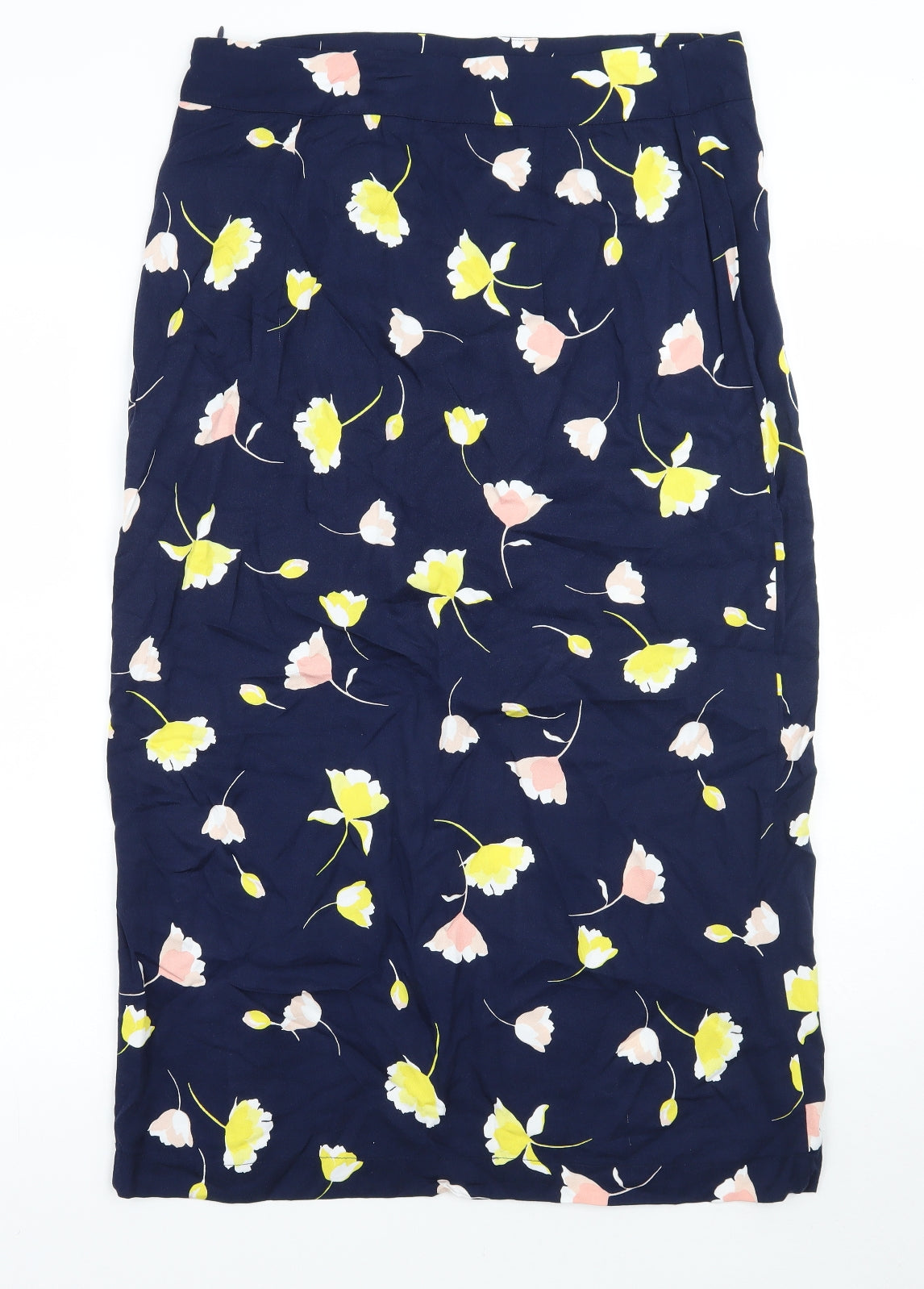 TU Womens Blue Floral  A-Line Skirt Size 12